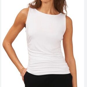 halogen Ruched Knit Tank Top Nordstrom